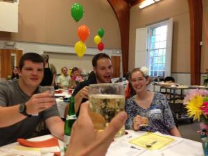 Toasting the MWA (with sparkling grape juice!). Photo by Mike Hanck. Used with permission.